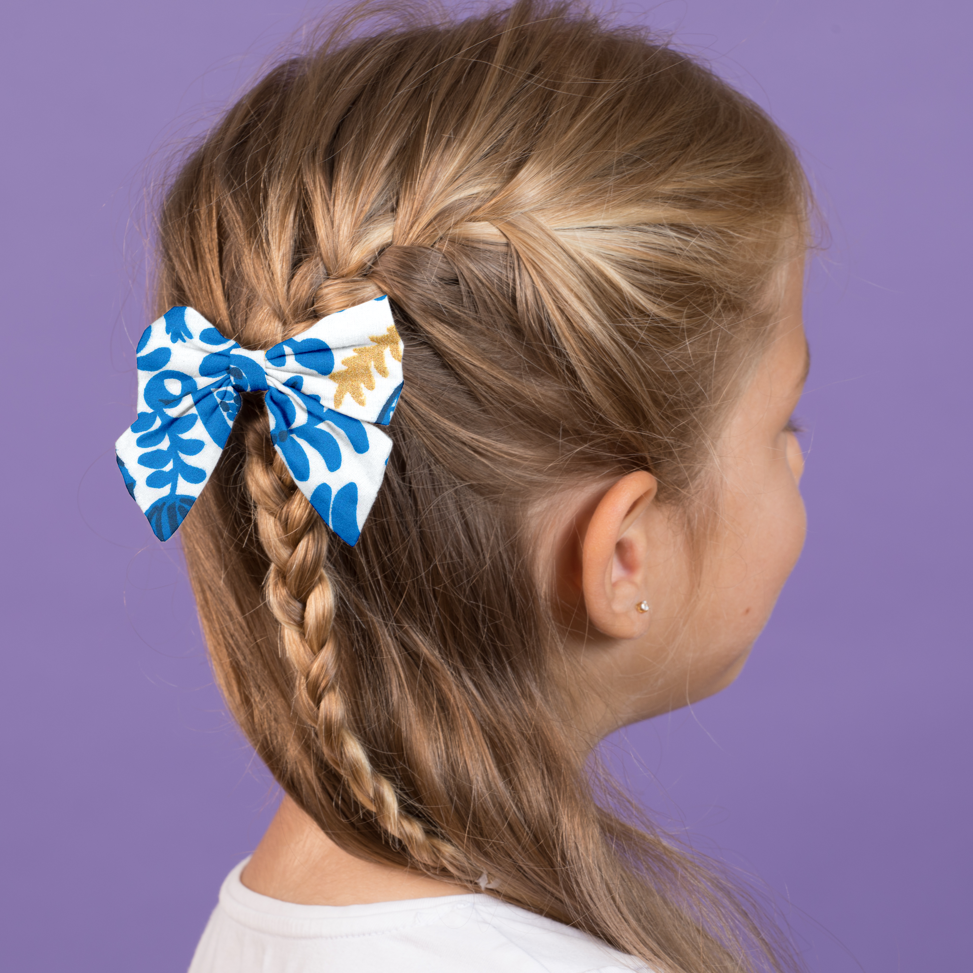 Barrette Noeud Papillon Passion Bleue