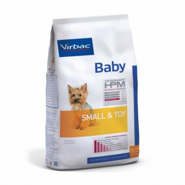 Croquettes Virbac HPM Baby Small & Toy pour chiot petite taille