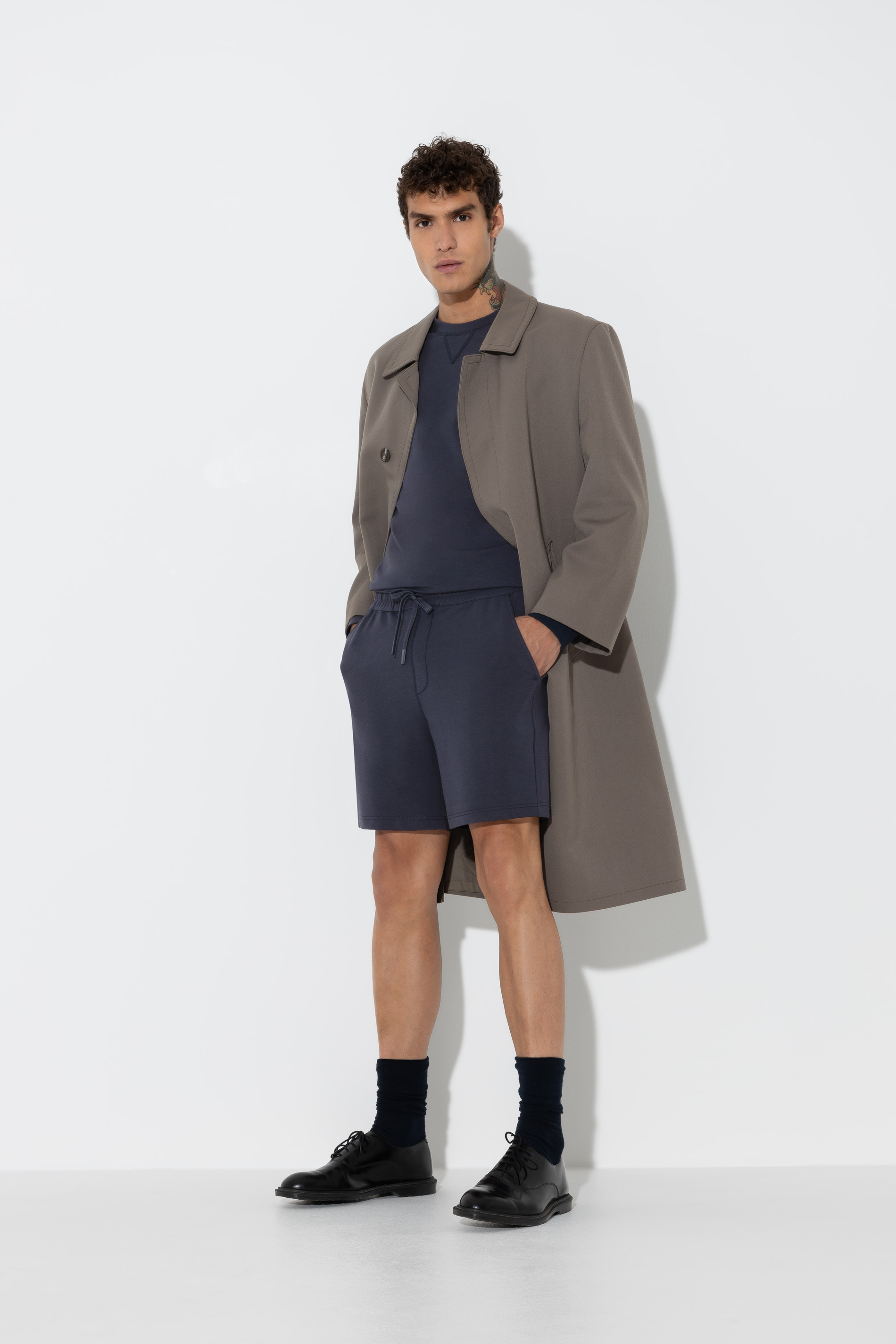 Track Shorts<br>Serie Felpa Stretch