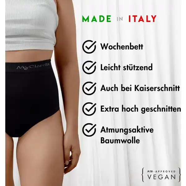 Wochenbett-Unterwäsche The Support Panty schwarz Gr. L