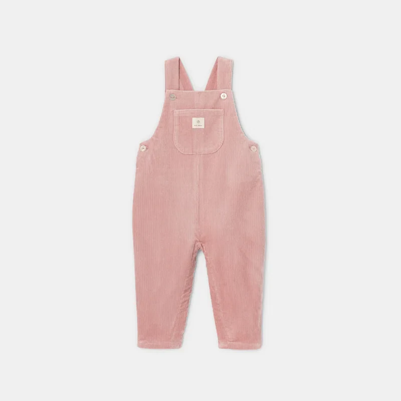 Salopette en velours côtelé rose mixte Absorba Rose