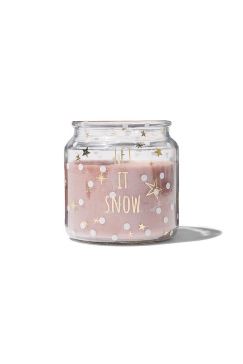 bougie dans un verre Ø9.5x10 let it snow