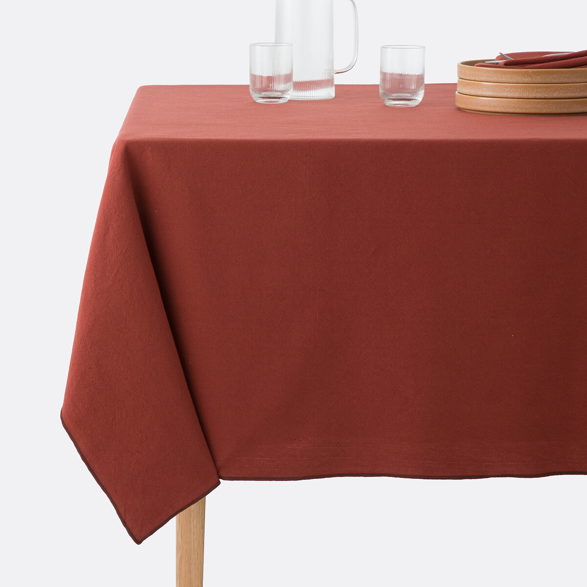 LA REDOUTE INTERIEURS<br>Toalha de mesa de algodão lavado, Tampa