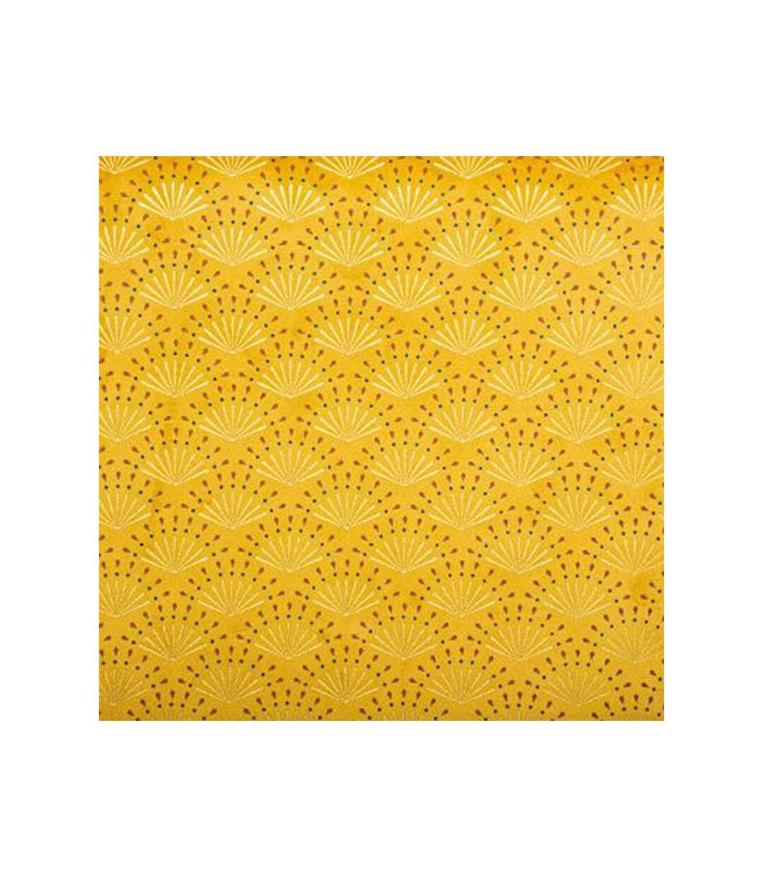 Pouf Pliable Velours Liam 38x38cm Ocre