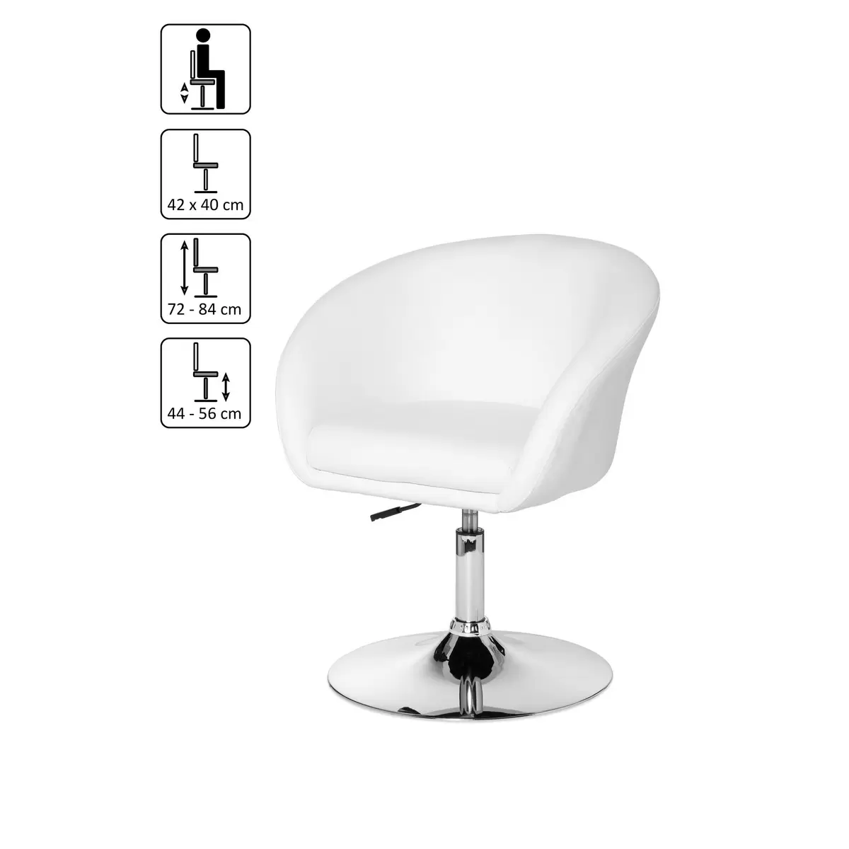 Lounge- & Cocktailsessel Clermont weiss