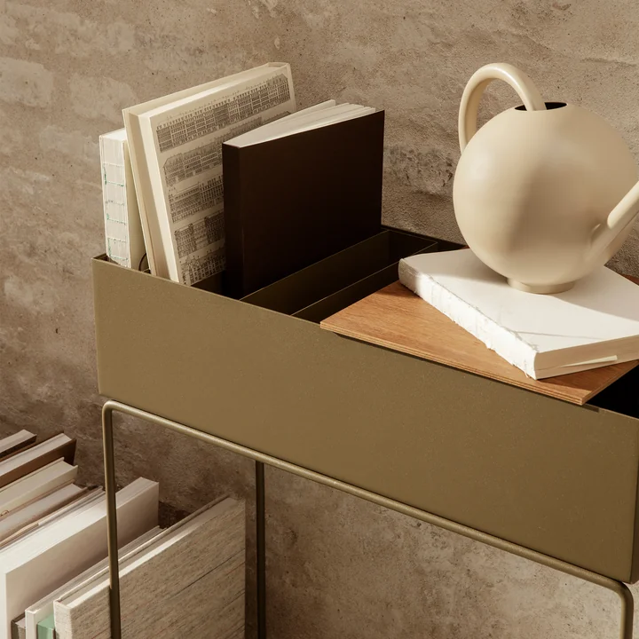 Ferm Living - Tablett für Plant Box, Eiche schwarz