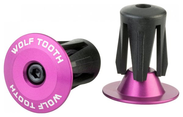 Embouts de Guidon Wolf Tooth Alloy Bar End Plugs Violet