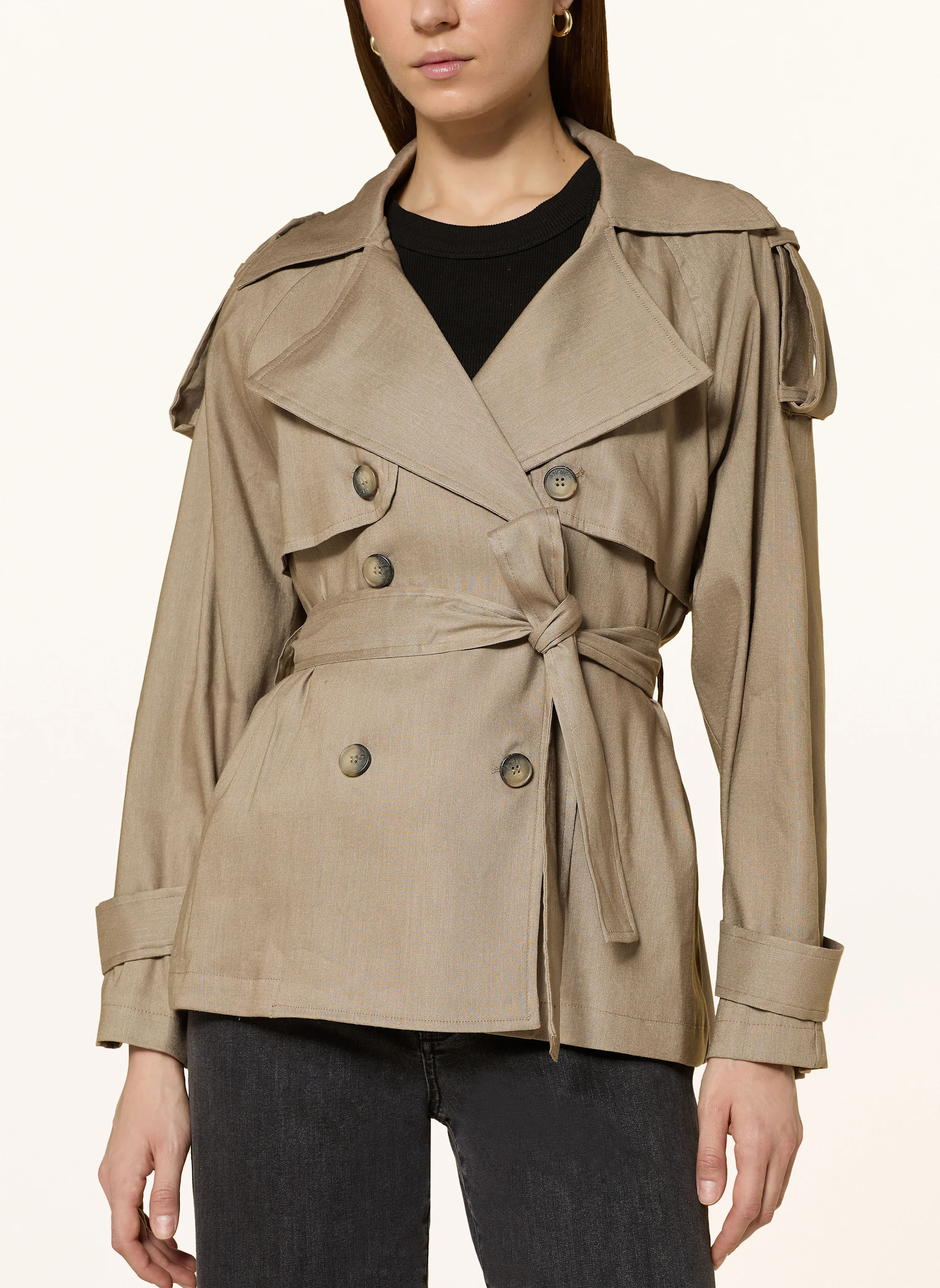 ANFINY Trenchjacke SAHARIANA mit Leinen