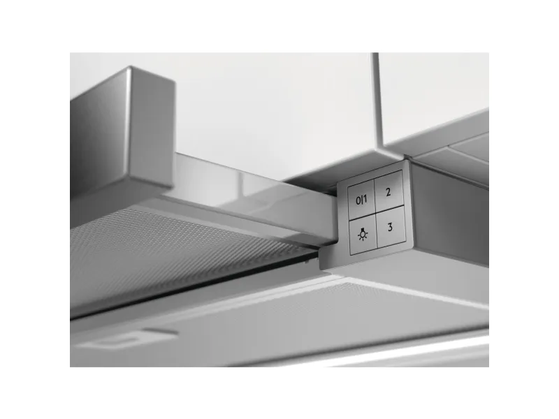 Electrolux 600 LFP616X - Hætte - teleskopisk - bredde: 59.8 cm - dybde: 30 cm - udtrækning og recirkulation (-) - grå