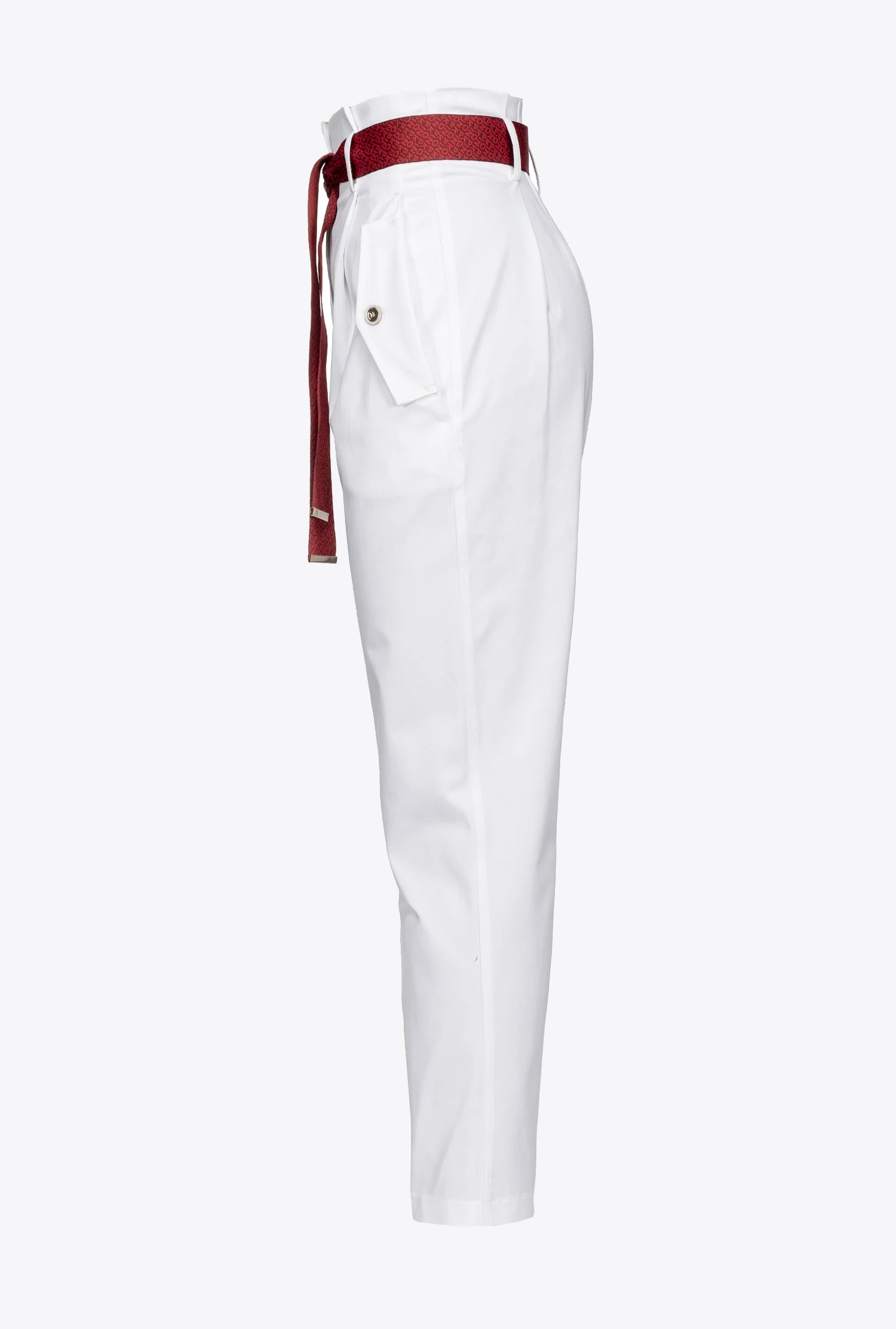 Pantalon à ceinture logotée | Blanc