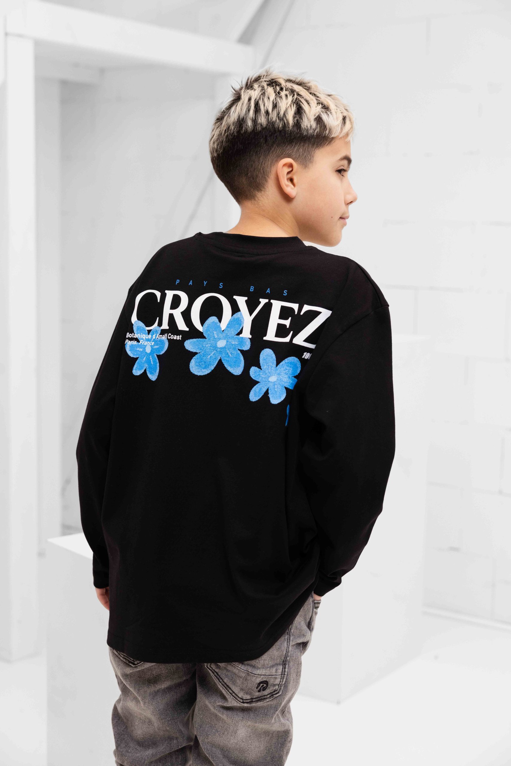 Croyez Mini Botanique Longsleeve Kids Zwart