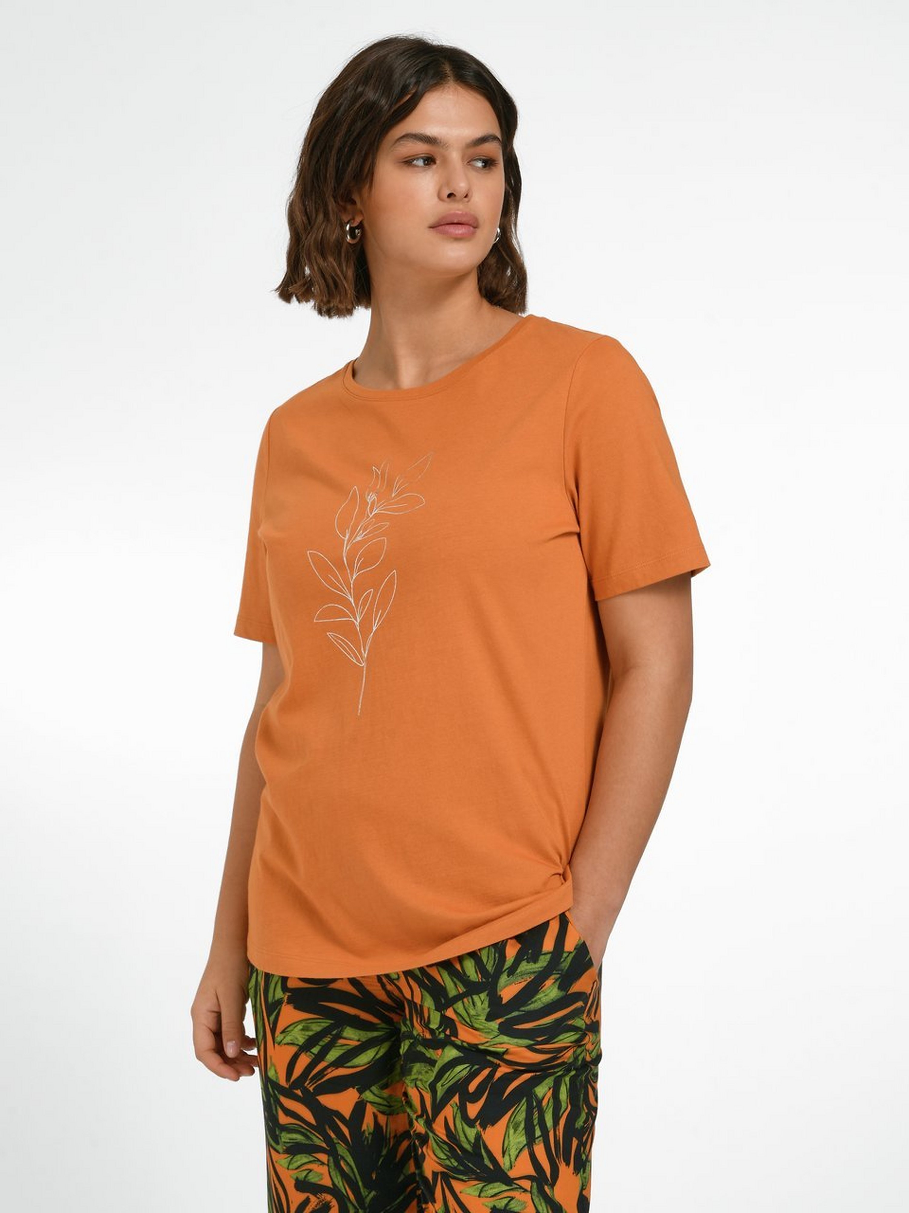 Rundhals-Shirt mit 1/2-Arm