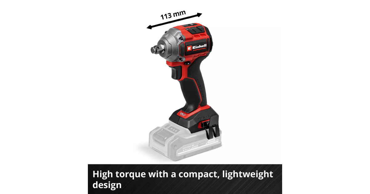EINHELLProfessional Accu Slagmoersleutel TP-CW 18/260-C Li BL-Solo  (Rood/zwart, Power X-Change, Accu en oplader niet inbegrepen)