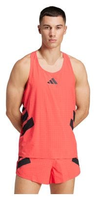 Débardeur adidas Adizero Road To Records Rouge Homme