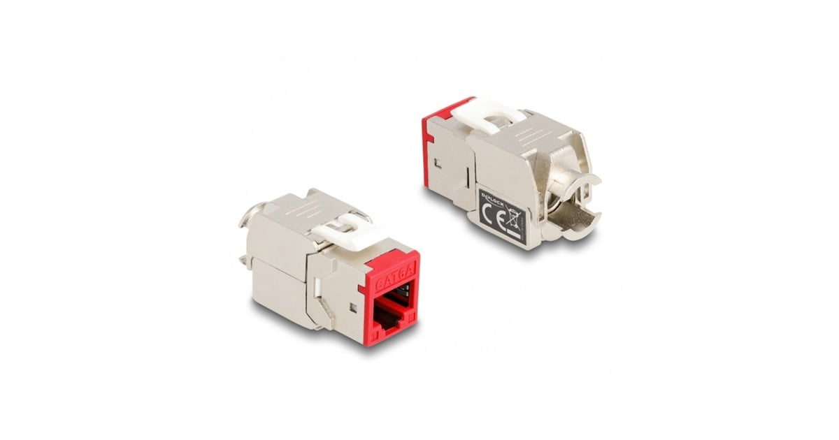 DeLOCKKeystone Module RJ45 Jack naar LSA Cat 6a toolfree, 8 stuks  (Meerkleurig)