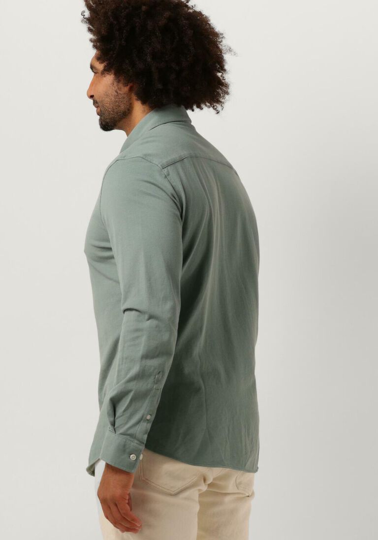 BUTCHER OF BLUE groene butcher of blue overshirt robbins clean pique shirt