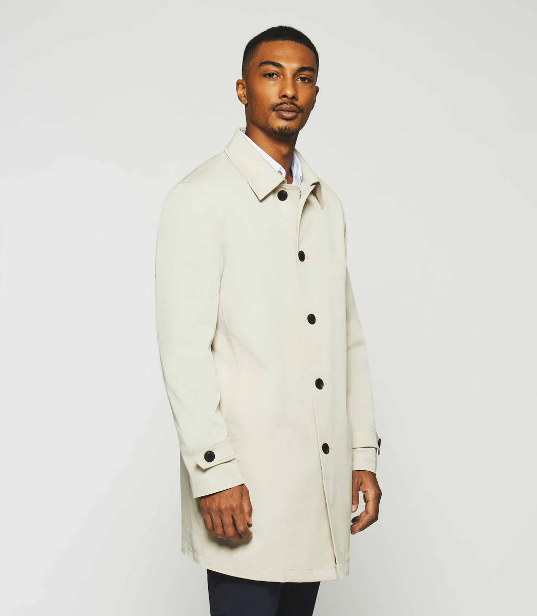 Manteau droit beige mastic HENRI