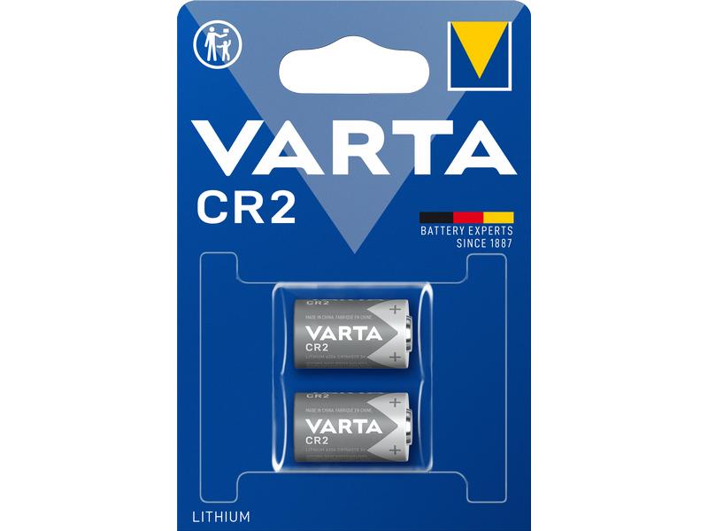 Varta Photobatterie Lithium CR2 , 2 Stück Lithium-Batterie, Typ CR2, 2 Stück
