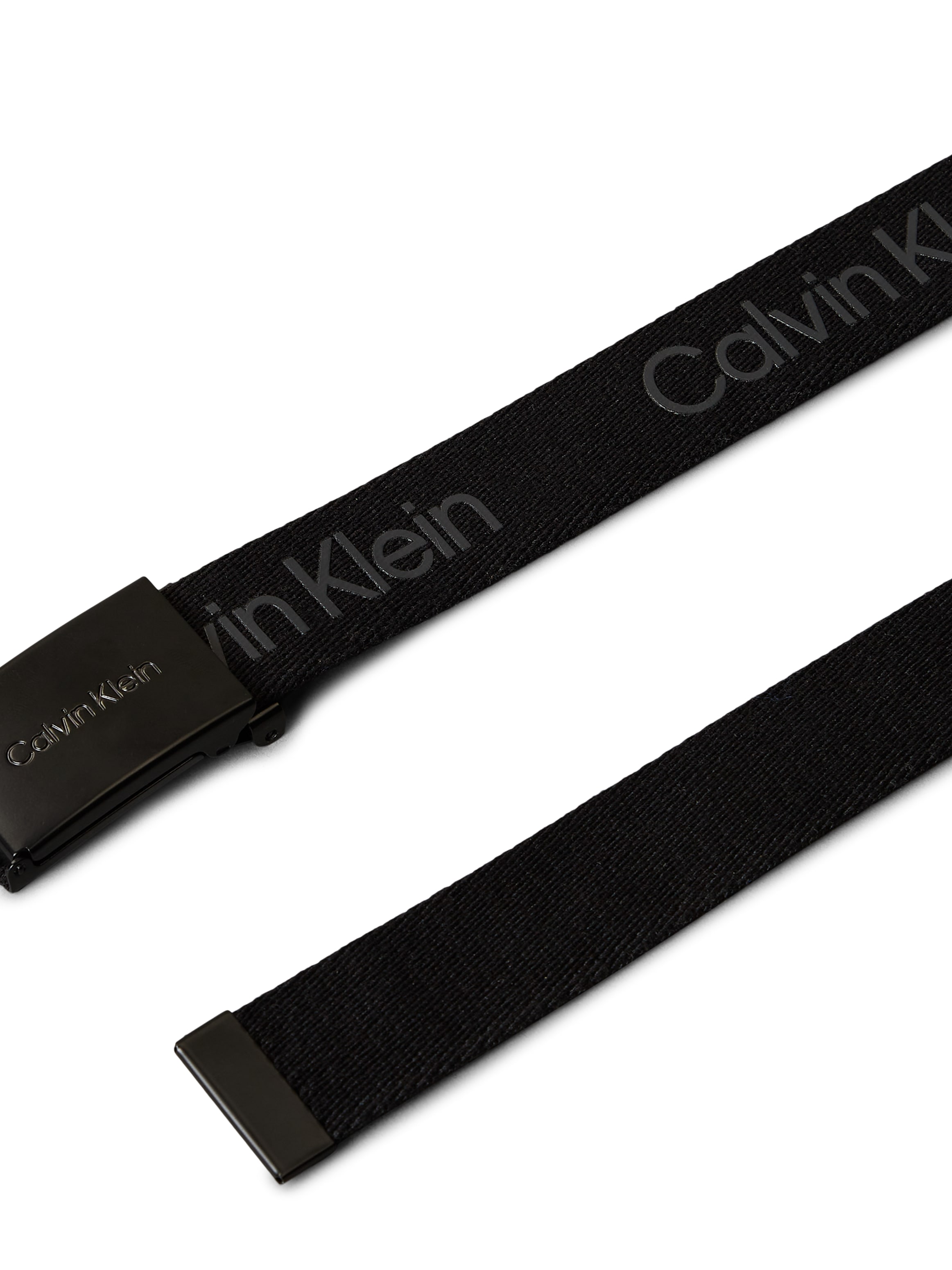 Calvin Klein Jeans Synthetikgürtel »CALVIN LOGO CANVAS BELT«, Logodrucke, Koppelschliesse