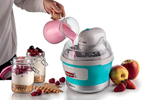 Ariete 643 Sorbetière Party Time, Sorbetière, 12W, Capacité 1,5 L, Panier amovible à double isolation, Temps de préparation 30 minutes, Couvercle pour ajouter les ingrédients, Bleu ciel : Cuisine et Maison