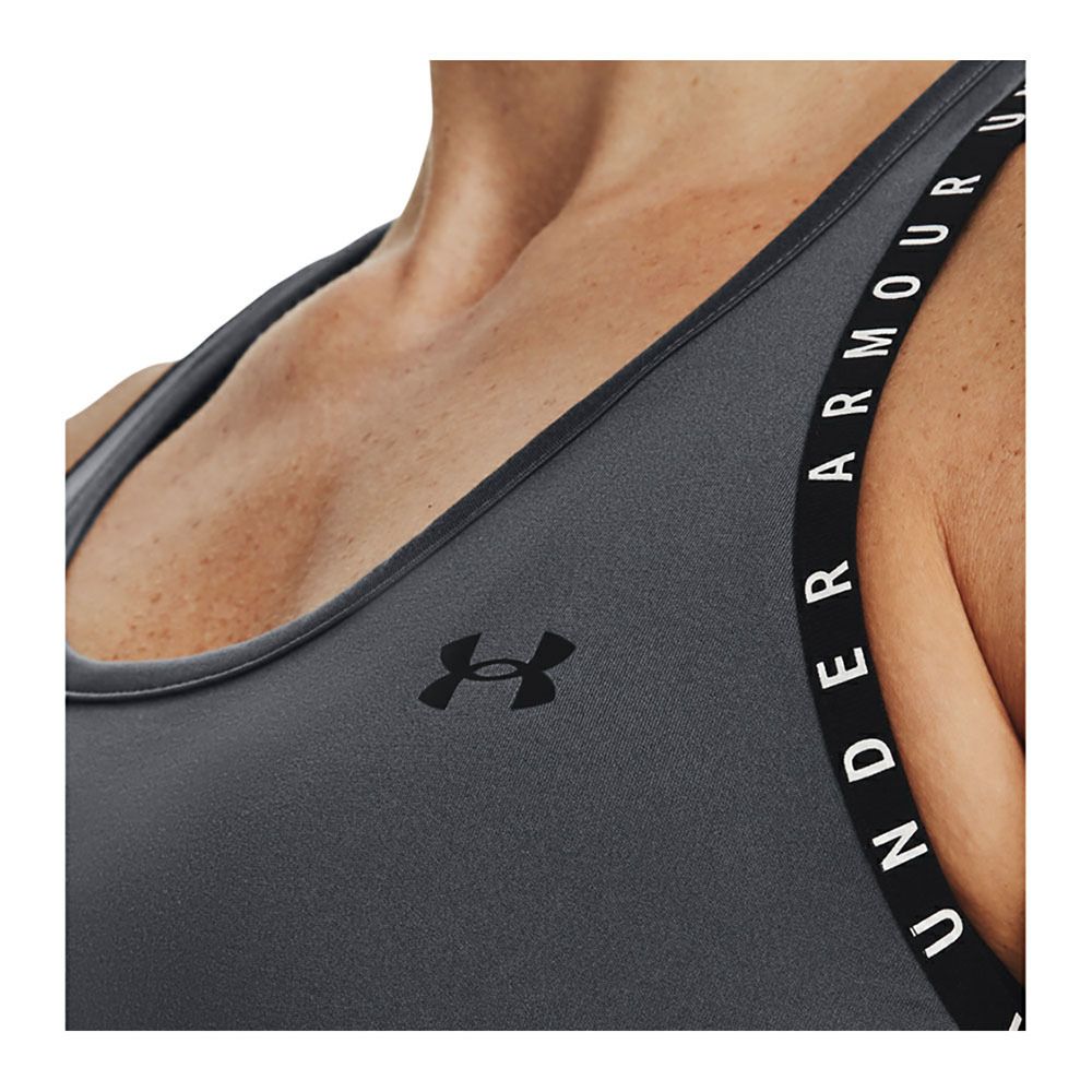 Under Armour UA KNOCKOUT - Débardeur Femme pitch gray/white/black