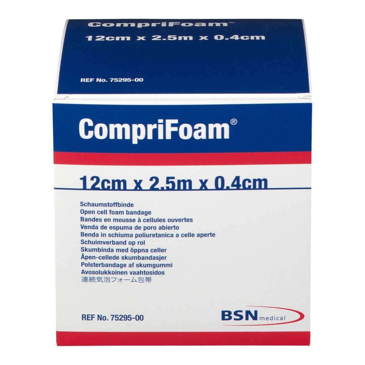 CompriFoam® Schaumstoffbinde 12 cm x 2,5 m x 0,4 cm