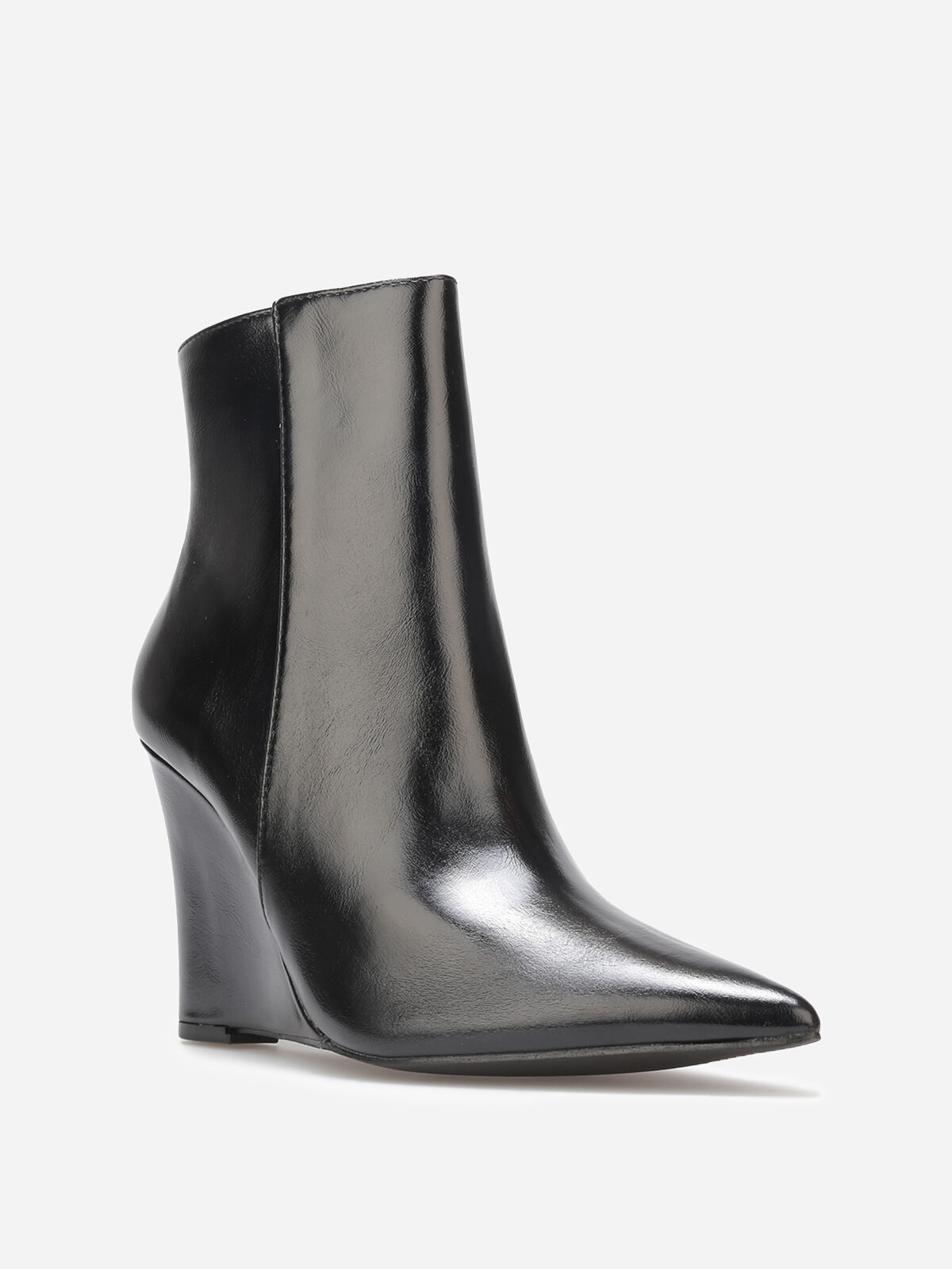 Bottines compensées en simili- Noir