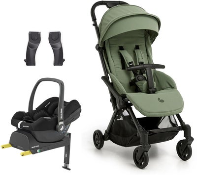 Beemoo Easy Fly Lux 4 Trille inkl Maxi-Cosi CabrioFix Babybilstol & Base, Sea Green