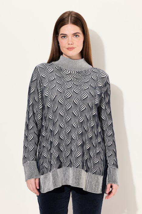Pullover, Zopfmuster, Langarm, Biobaumwolle