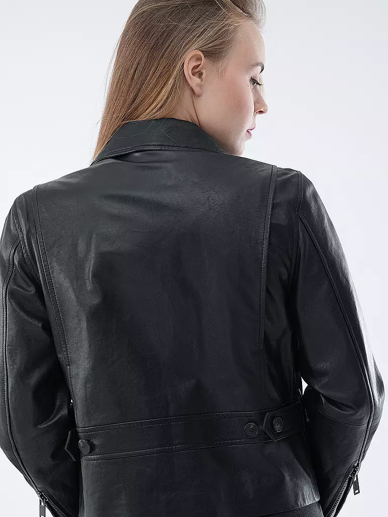 WEEKEND MAX MARA Lederjacke ALLER schwarz