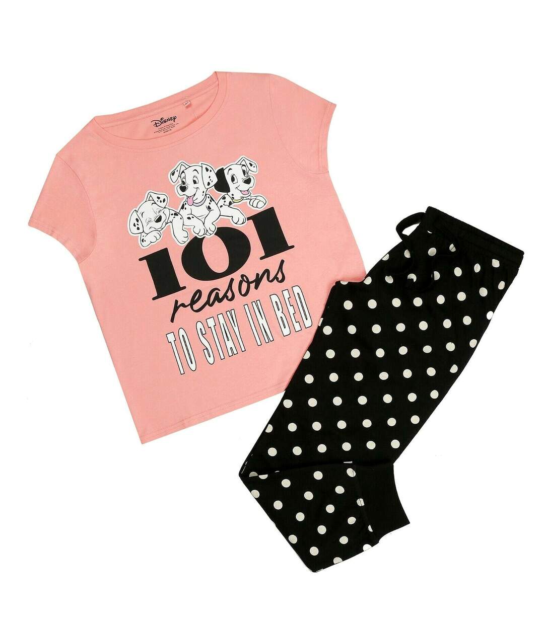 101 Dalmatians - Ensemble de pyjama long REASONS - Femme (Rose / Noir / Blanc) - UTTV552