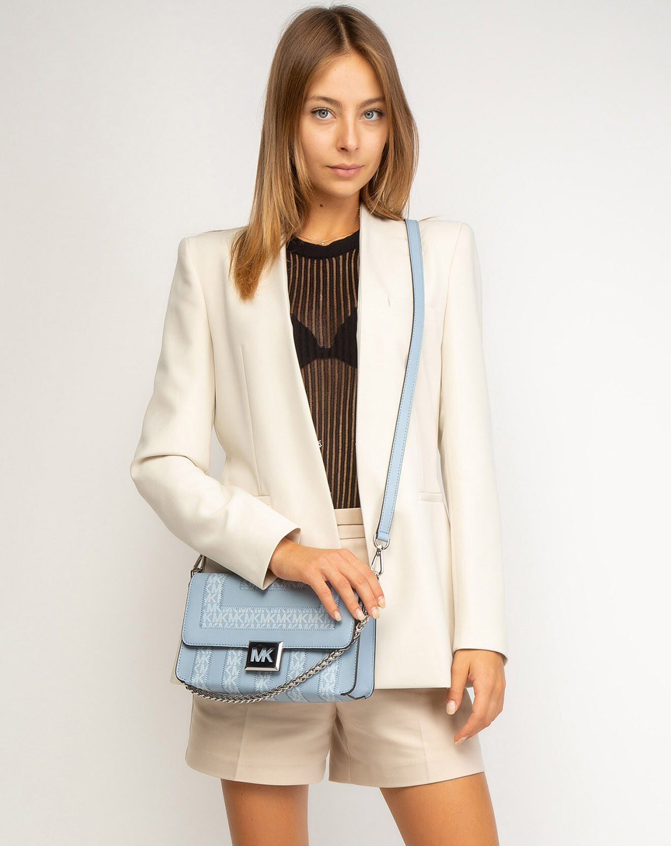 Michael Kors Sac bandoulière en Cuir Sonia bleu - 26x14x7 cm
