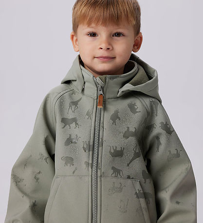 Name It Softshelljacke m. Fleece - NmmAlfa08 - Shadow m. Magisch