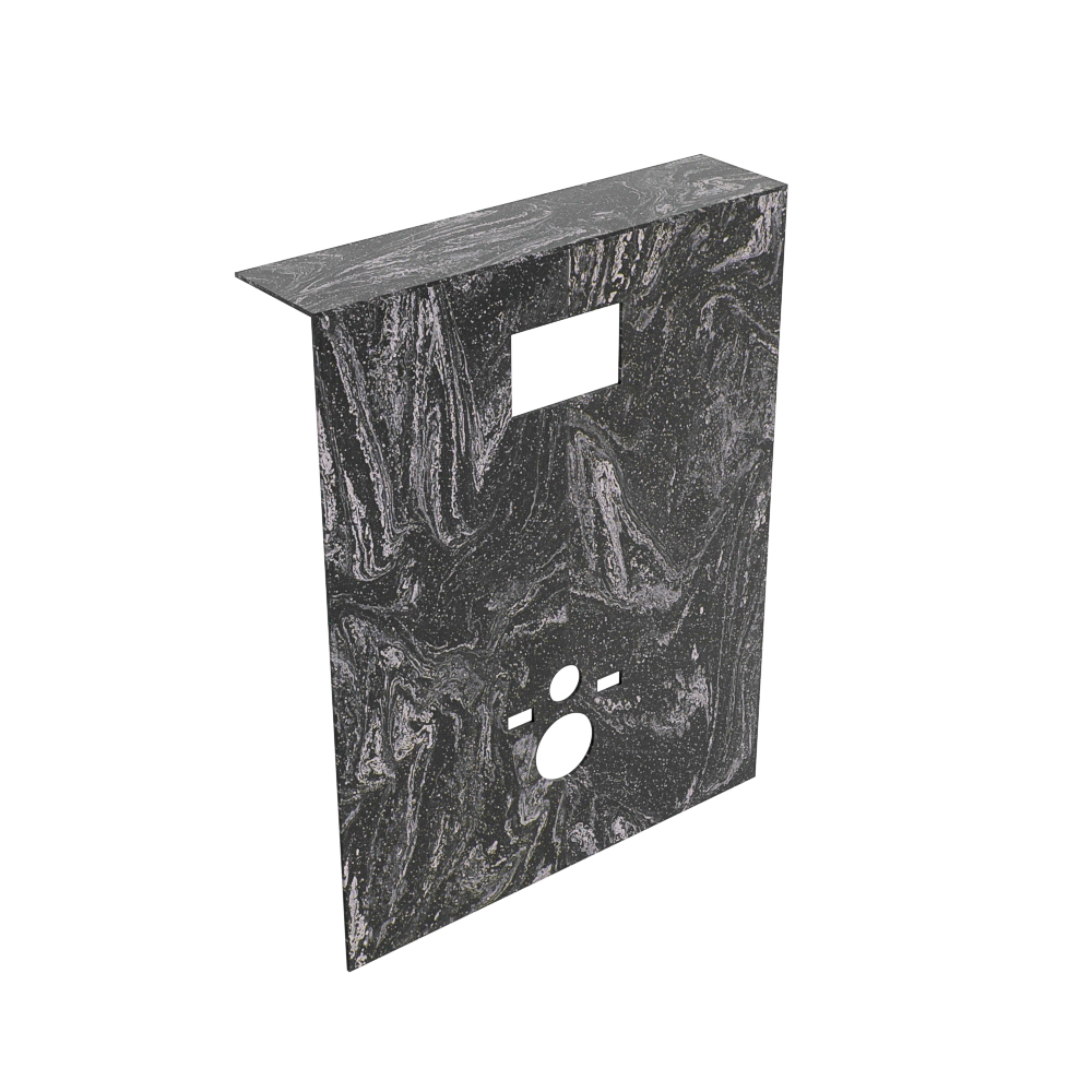 Mondiaz Hope toiletplaat solid surface 100x125cm lava voorgeboord