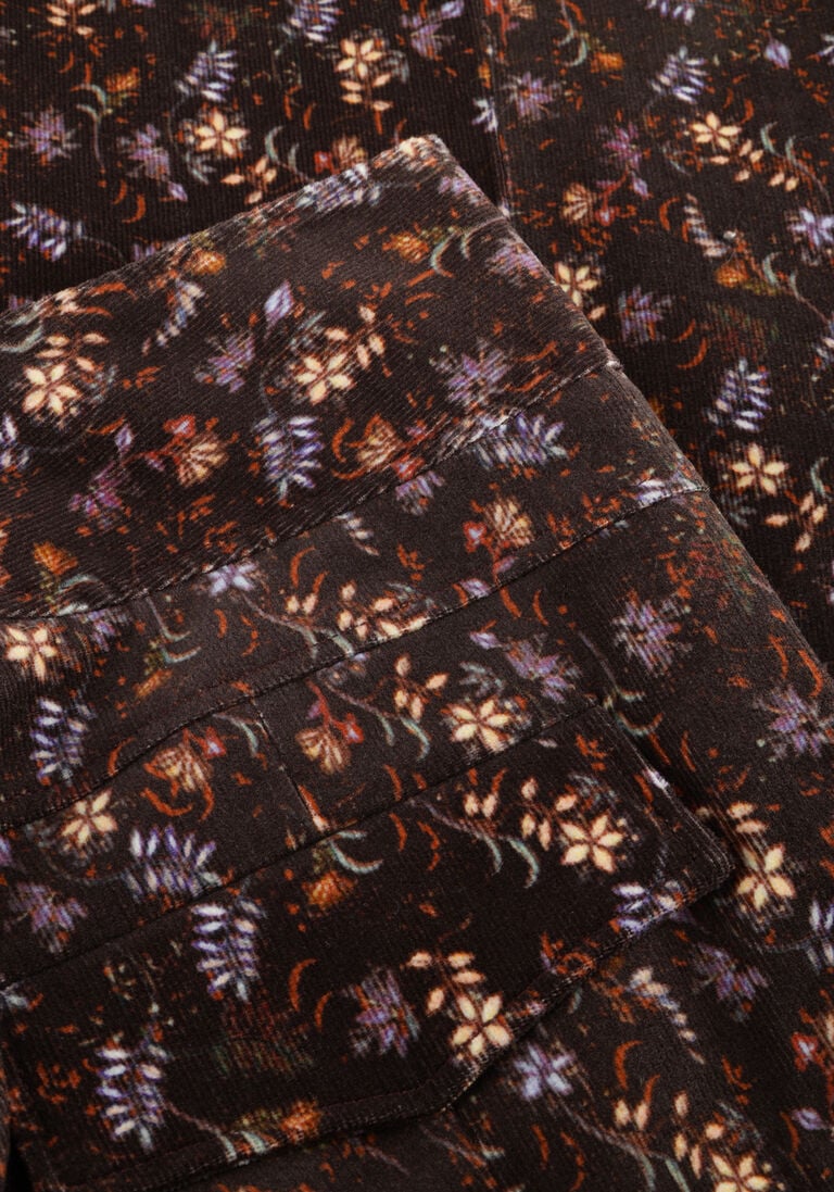 bruine dorothee schumacher flared broek floral statement