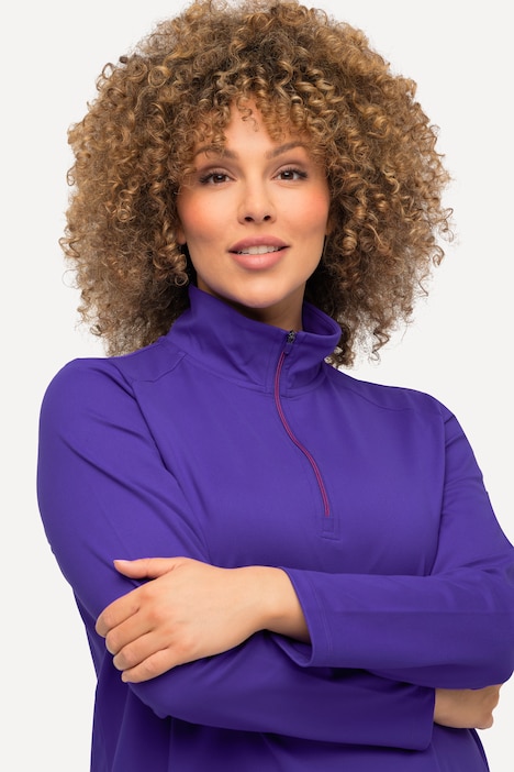 Thermo-Shirt, Stehkragen, Zipper, Langarm