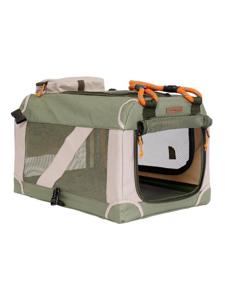 Nordic Paws - Luksus Transportbur, Army M 76,5 x 50,5 x 48 cm.