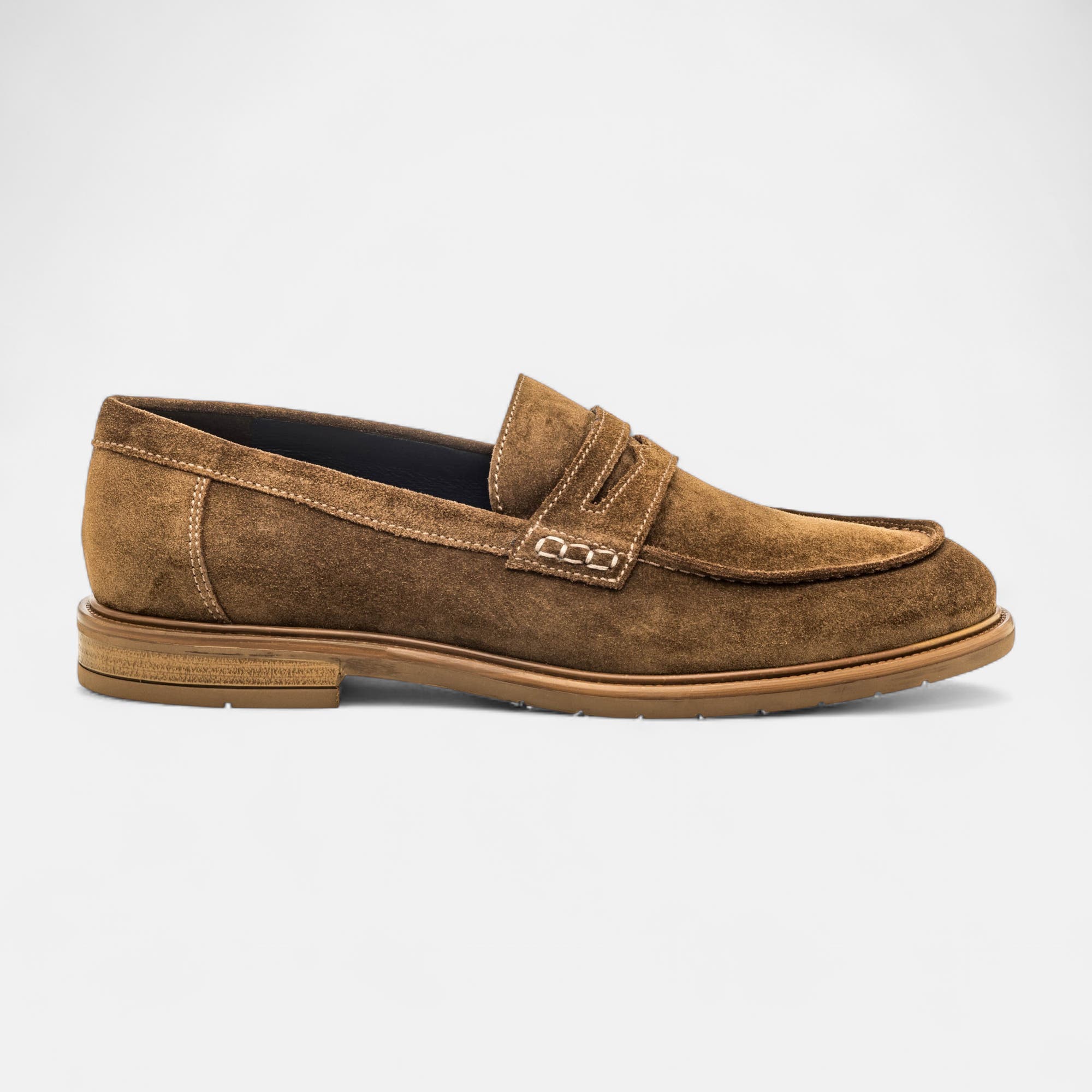 Mocassins Homme en cuir taupe