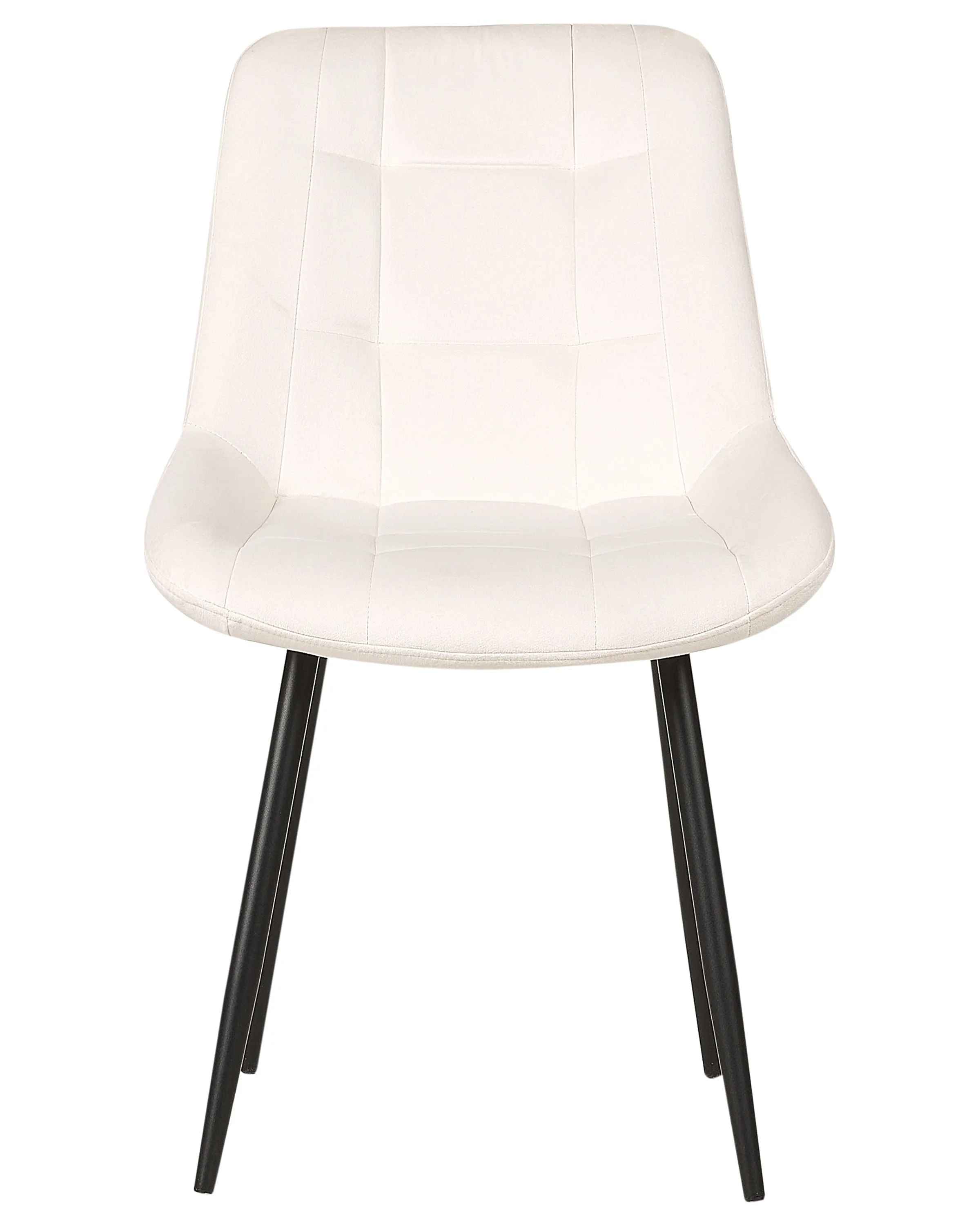 Set van 2 eetkamerstoelen MELROSE Fluweel Gebroken wit