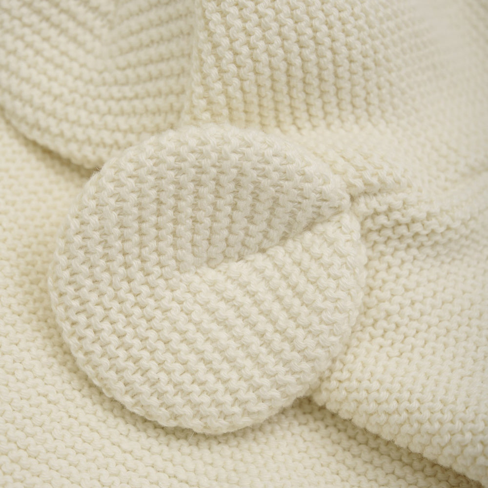 Køb Huttelihut Antique White Elefanthue Strik m. Ører