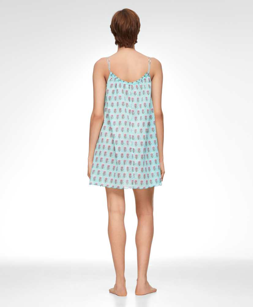 Camisola curta 100% algodão com estampa floral
