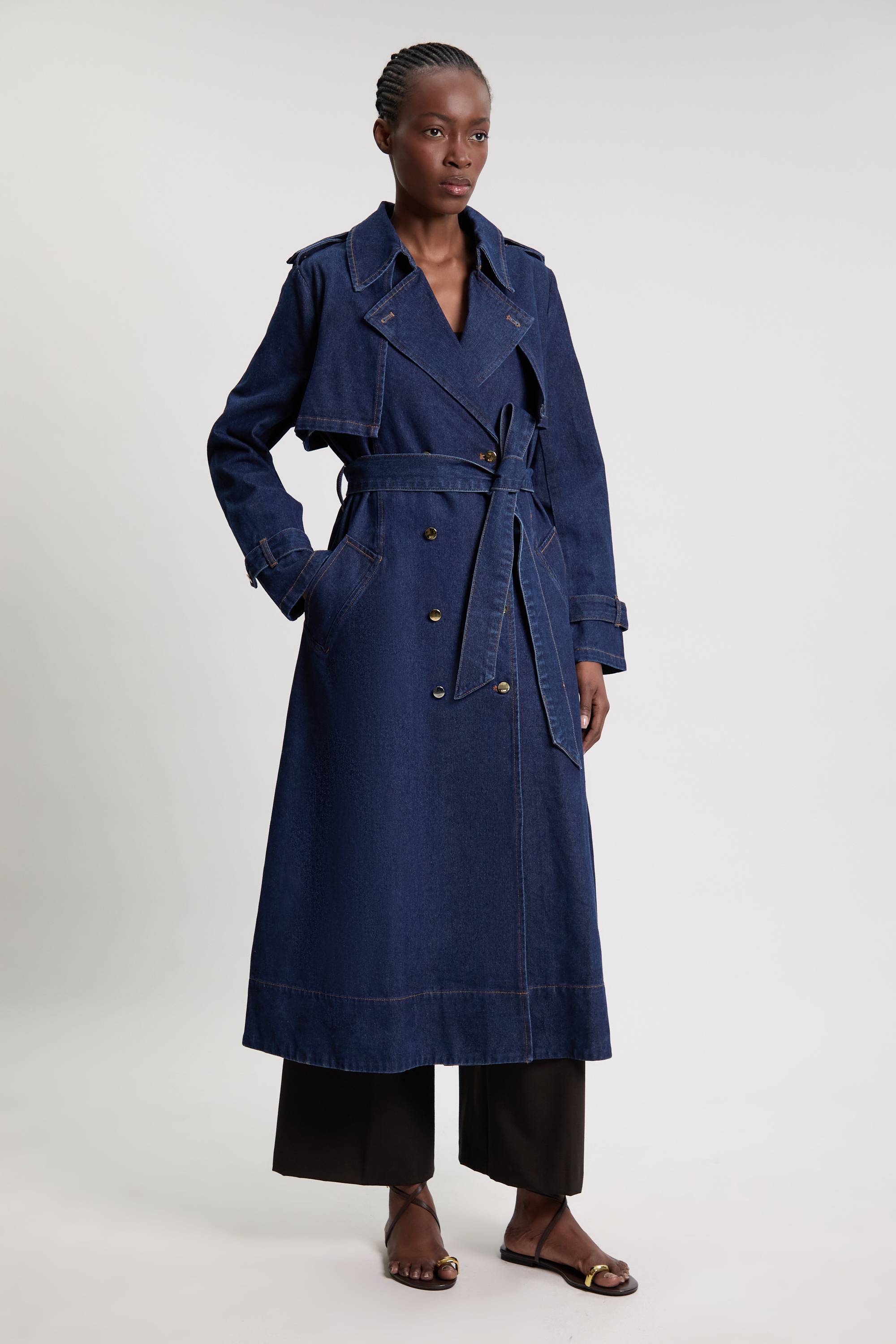 KarenMillen Trench-coat En Denim Avec Ceinture