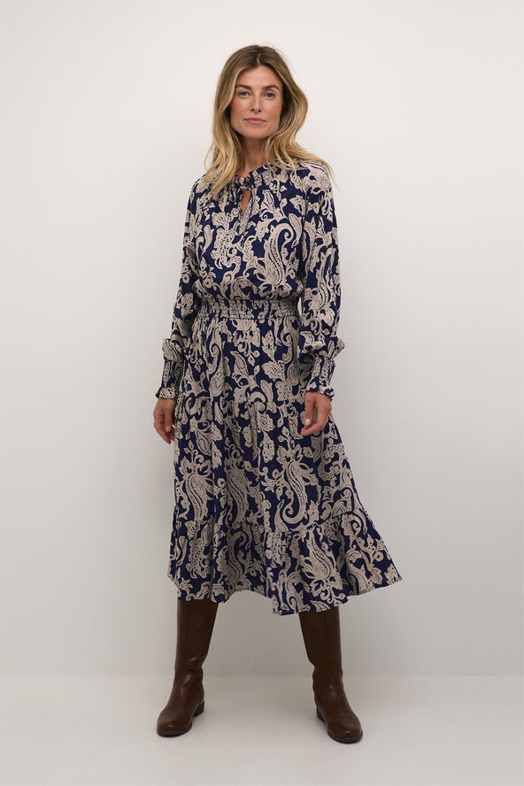 Cream CRLucy Long Dress Blue paisley