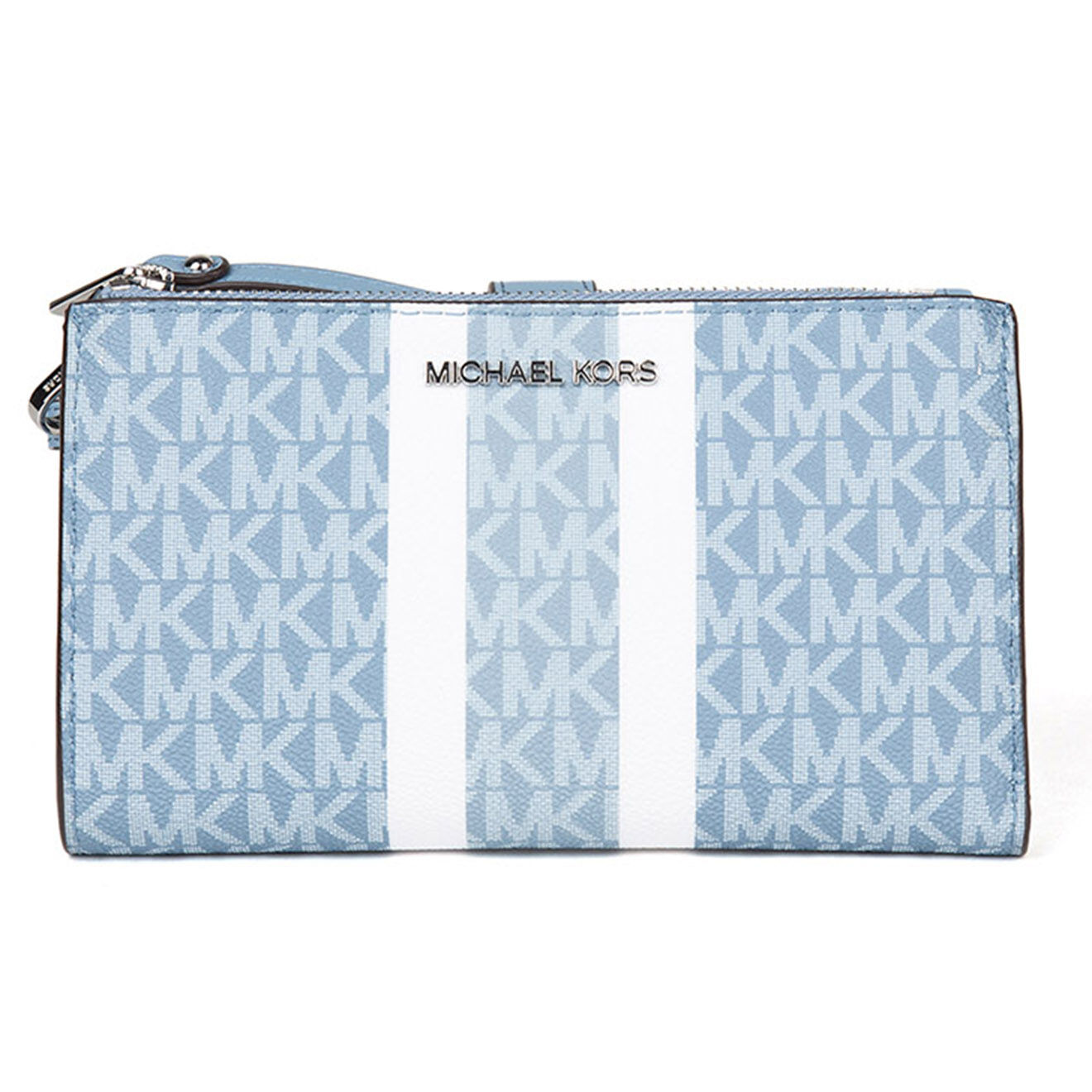 Michael Kors Portefeuille Jet Set Travel bleue - 18x10 cm