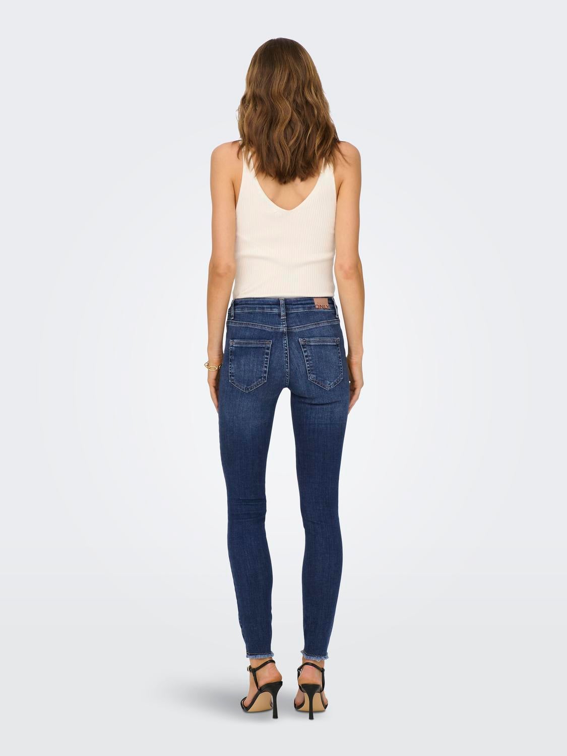 ONLBLUSH Mittlere Taille Skinny Fit Jeans Medium Blue Denim