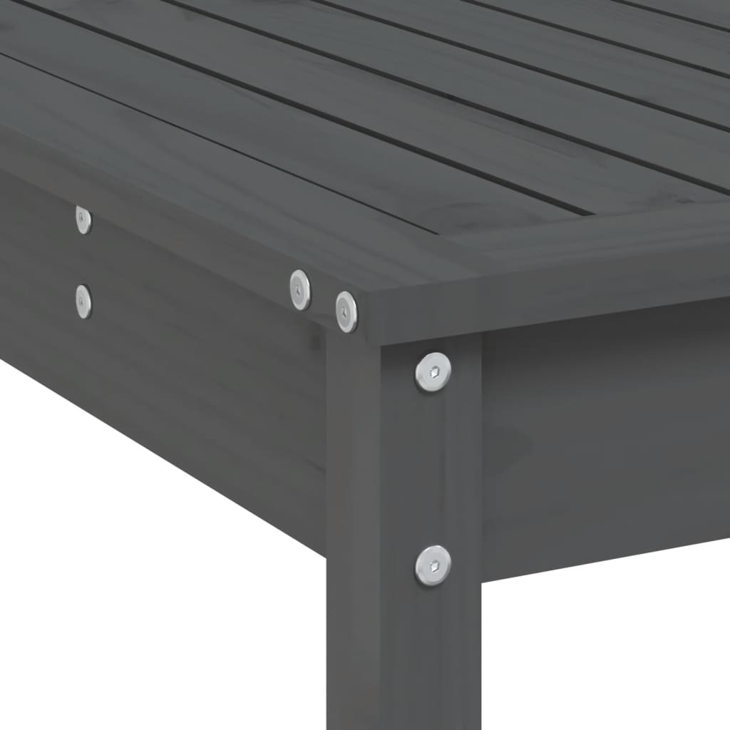 Ensemble de bar de jardin 9 pcs gris bois de pin massif