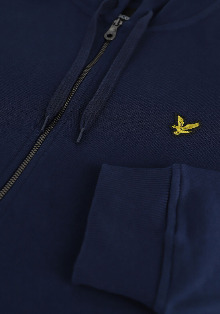 LYLE & SCOTT donkerblauwe lyle & scott trui zip through hoodie