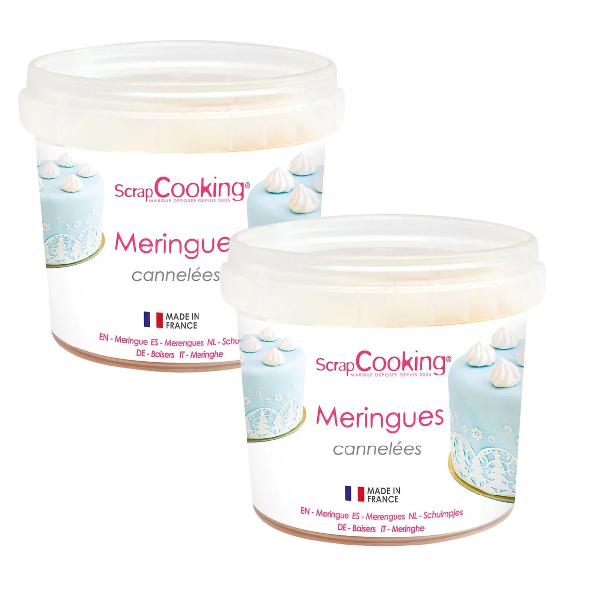 Meringues cannelées pour pâtisserie 80 g Scrapcooking