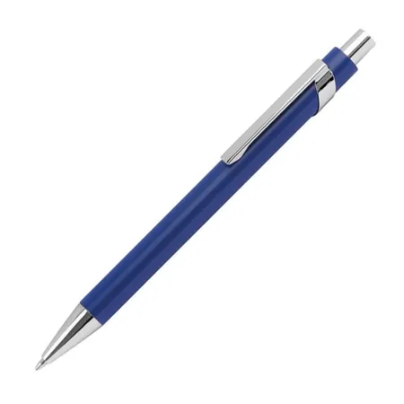 Macma Kugelschreiber aus Metall mit silbernen Applikationen, blau, 10 Stück