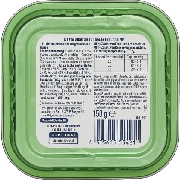 Bio Rind mit Karotte & Sesamöl